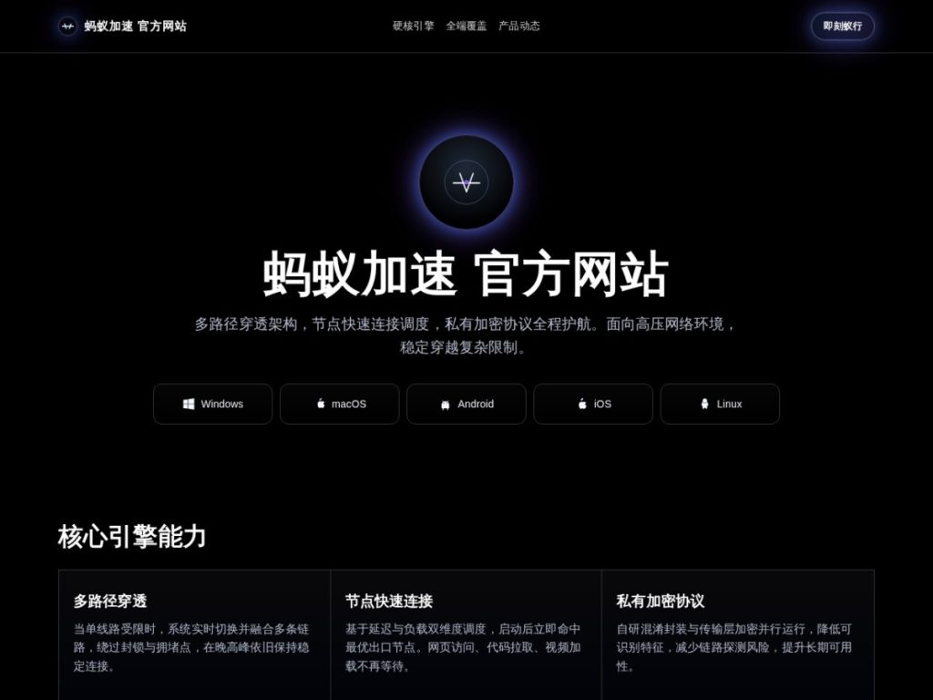 蚂蚁加速怎么样？多路径穿透、私有协议与客户端整理（2026）