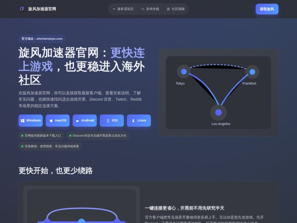 旋风加速器怎么样？官网、游戏与 Discord 场景整理（2026）