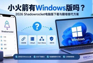 小火箭有Windows版吗？2026 Shadowrocket电脑版下载与翻墙替代方案
