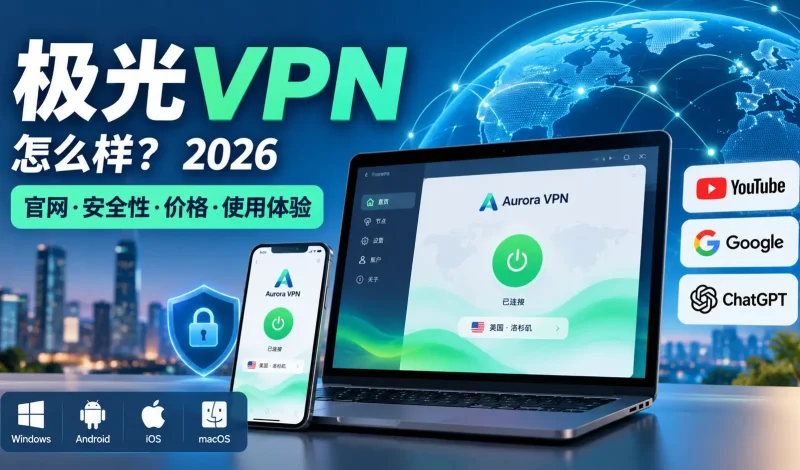 极光VPN怎么样？2026 官网、安全性、价格及使用体验