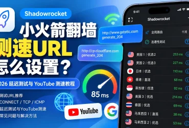 小火箭翻墙测速URL怎么设置？2026 Shadowrocket测试URL、延迟测试与YouTube测速教程
